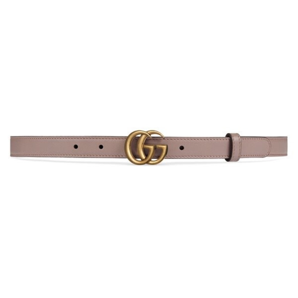 Gucci small Double G belt. Dusty Rose.